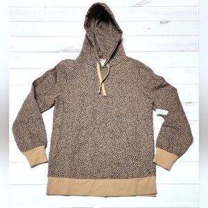 Amazon Essentials Women's  Hooded Tunic Cheetah Print Sweatshirt XS New With Tag